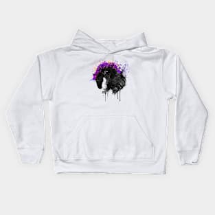 Horse Head Watercolor Silhouette Kids Hoodie